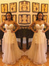 A Line Sweetheart Sleeveless Chiffon Floor Length Appliques Prom Dresses LBQ3452